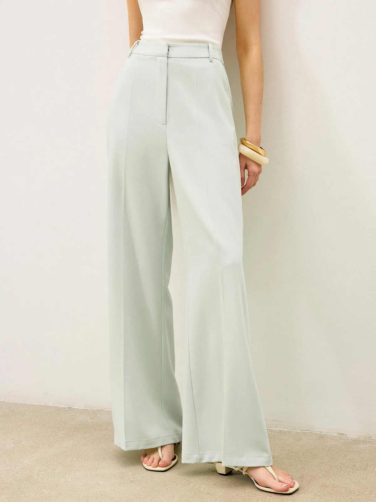 High-Waisted Wide-Leg Pants sold by COMMENSE product image thumbnail 4