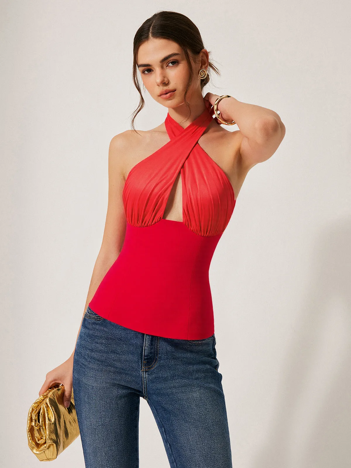 Cross Halter Backless Top sold by COMMENSE product image thumbnail 2