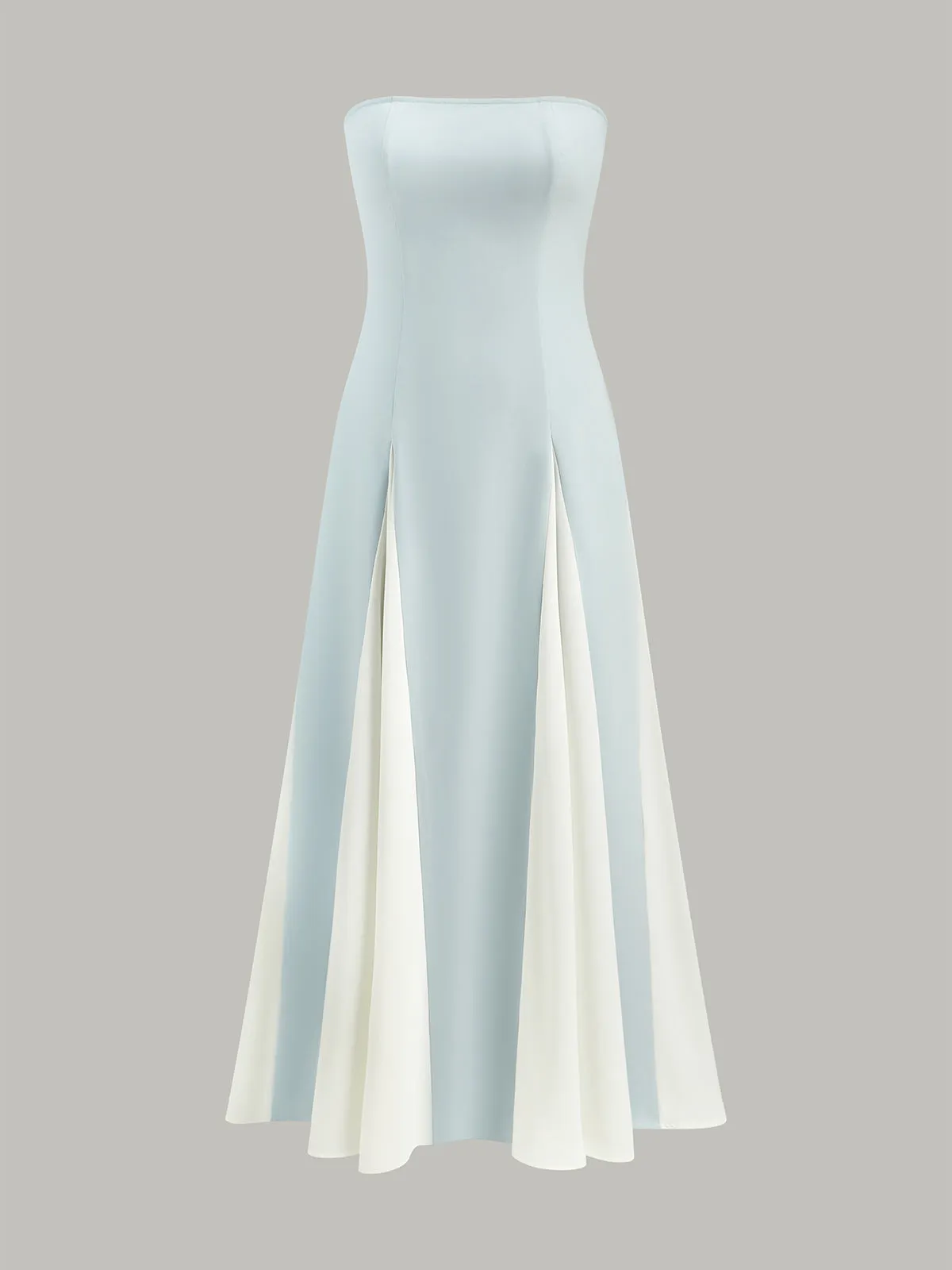 Color Block Detachable Strap Maxi Dress sold by COMMENSE product image thumbnail 3