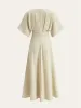 Metal Decor Ruched Midi Dress sold by COMMENSE