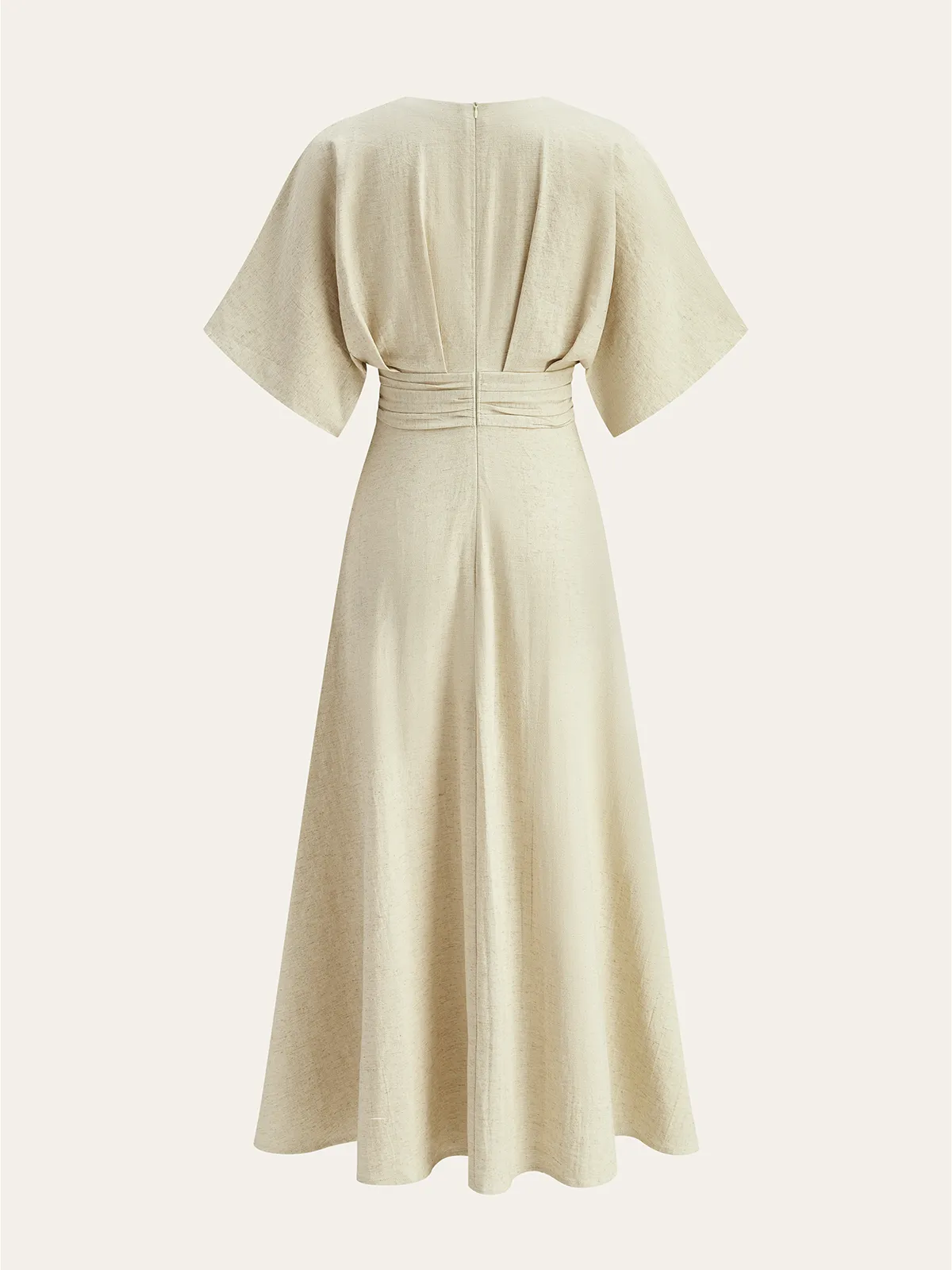 Metal Decor Ruched Midi Dress sold by COMMENSE product image thumbnail 2