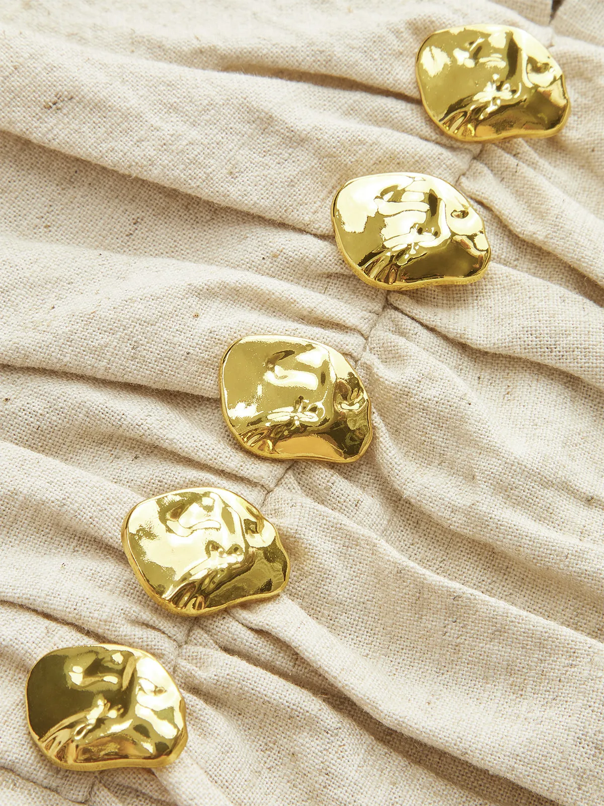 Metal Decor Ruched Midi Dress sold by COMMENSE product image thumbnail 3