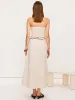 Linen & Cotton Halter Skirt Set with Tie Detail sold by COMMENSE