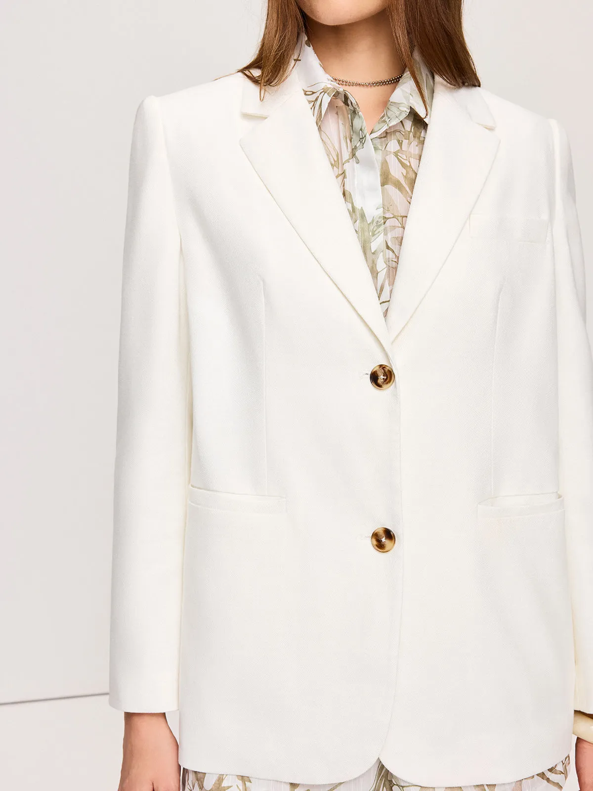 Linen & Cotton Pocketed Blazer sold by COMMENSE product image thumbnail 3