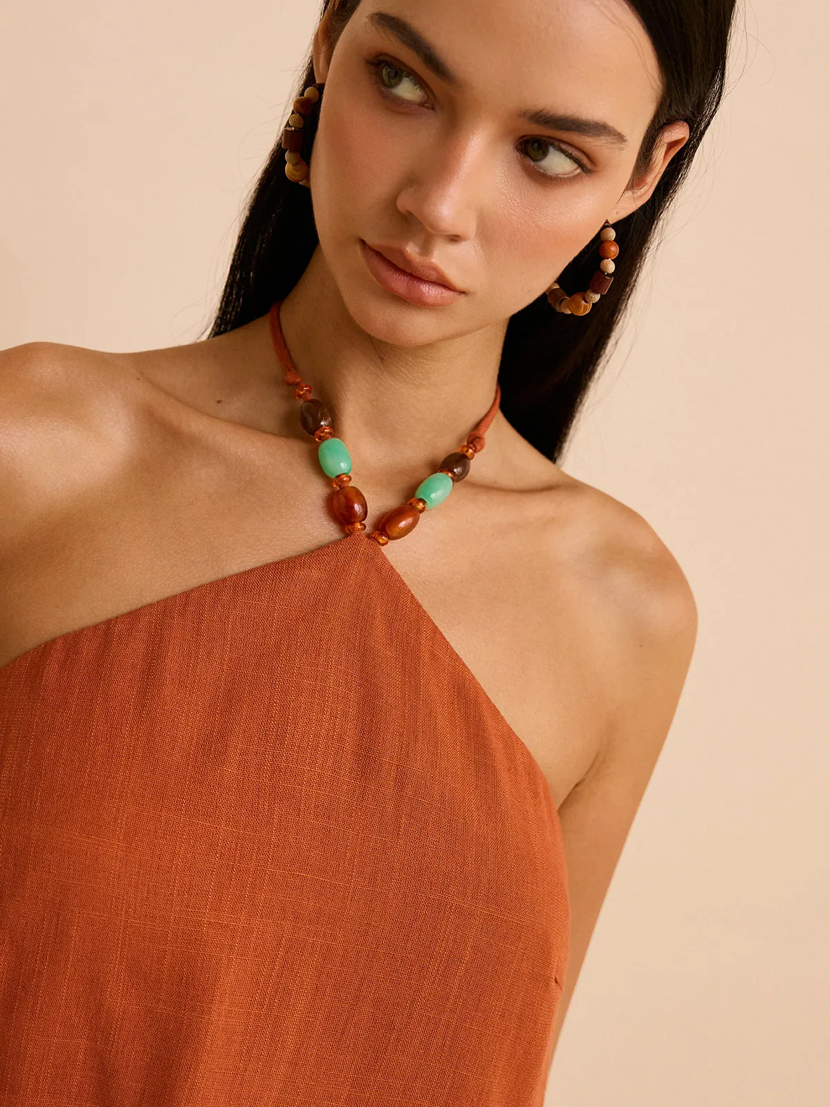 Linen & Cotton Halter Top sold by COMMENSE product image thumbnail 5