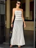 Strapless Striped Maxi Dress sold by COMMENSE
