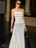 Strapless Striped Maxi Dress sold by COMMENSE