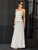 Strapless Striped Maxi Dress sold by COMMENSE