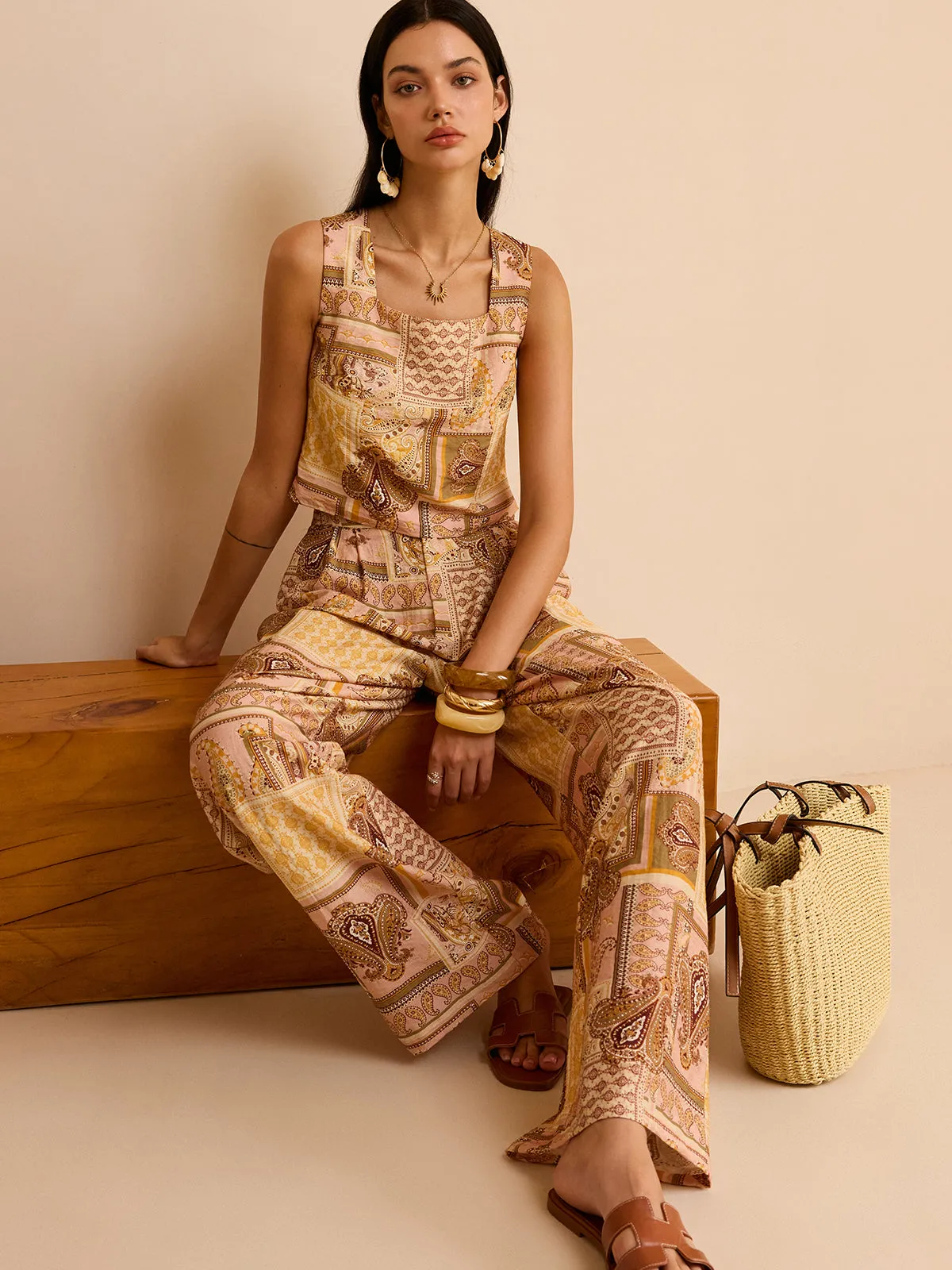 Ethnic Print Pants Set sold by COMMENSE product image thumbnail 3