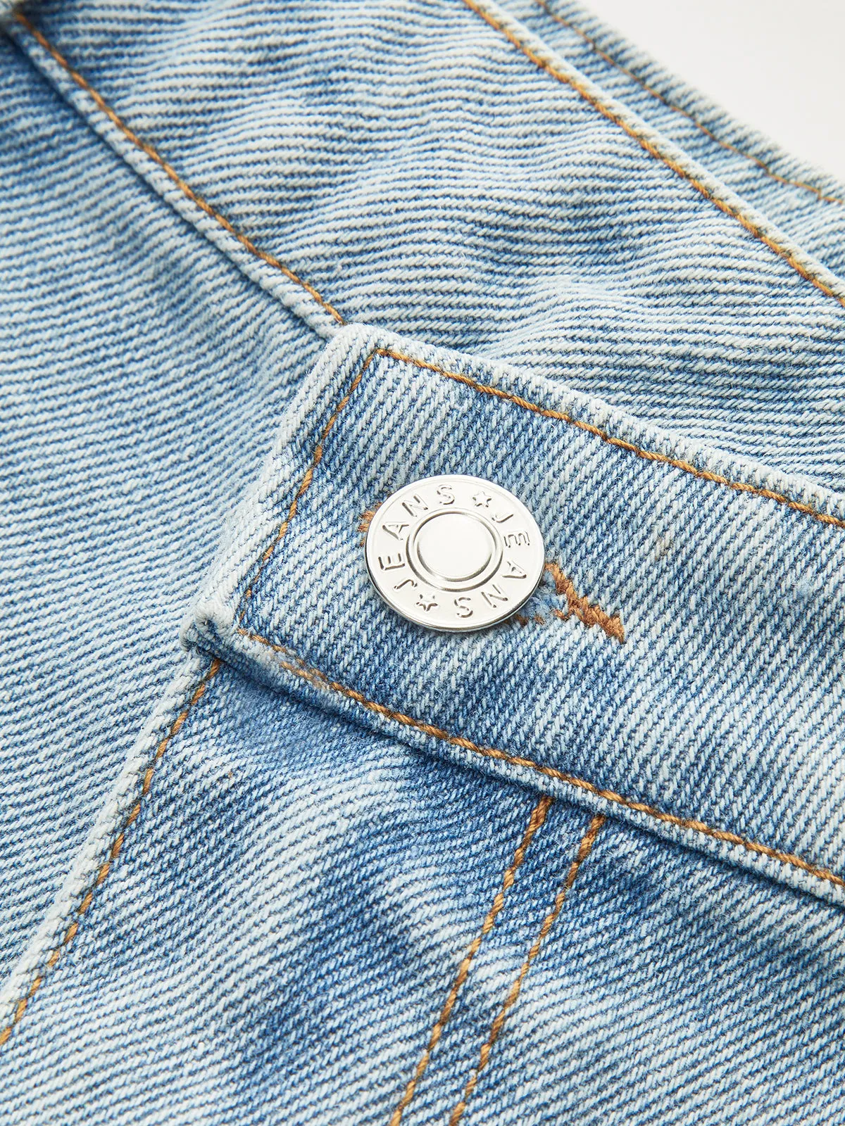 Asymmetric Waist Distressed Denim Shorts sold by COMMENSE product image thumbnail 3