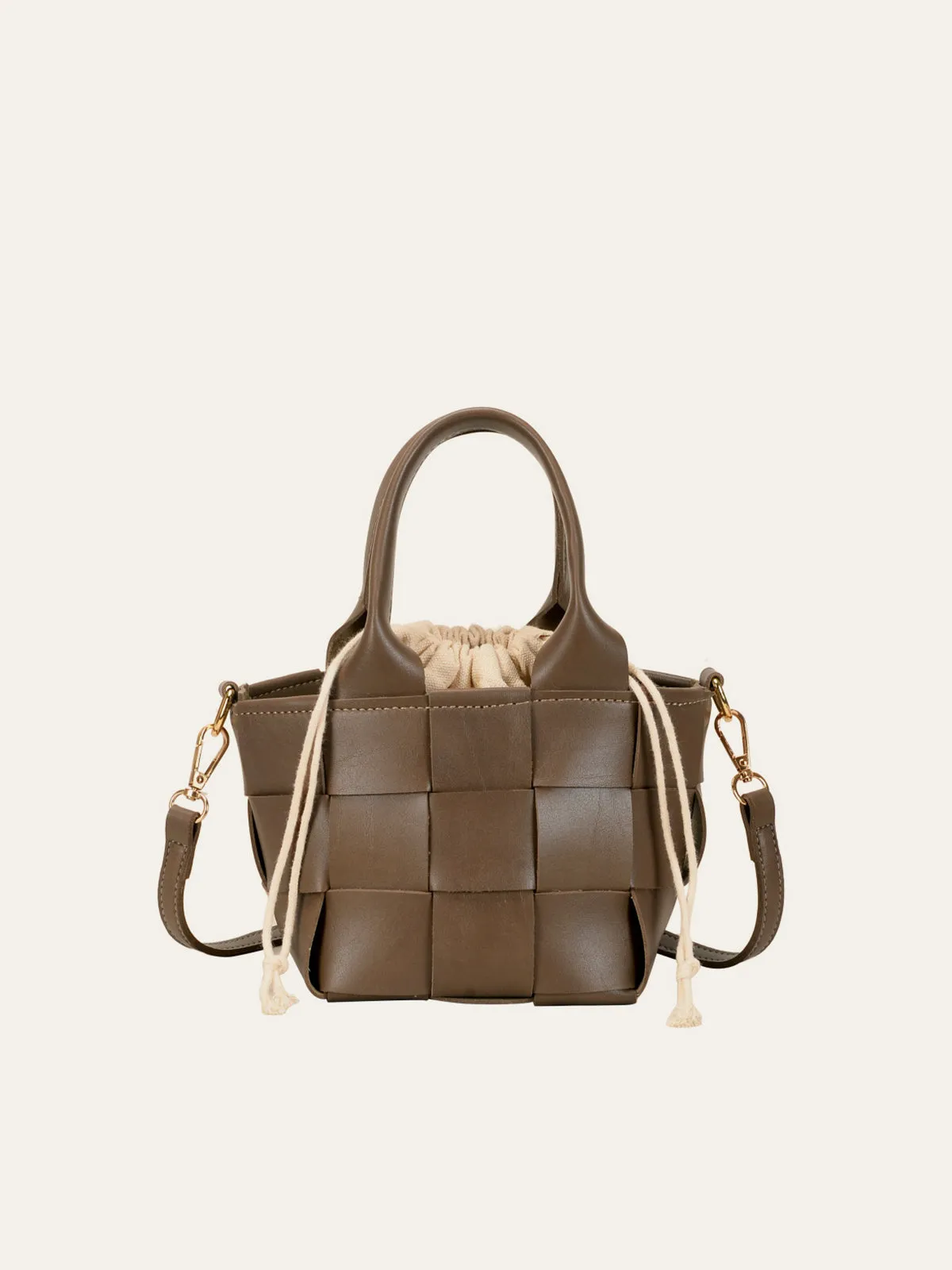Faux Leather Woven Tote Bag sold by COMMENSE product image thumbnail 2