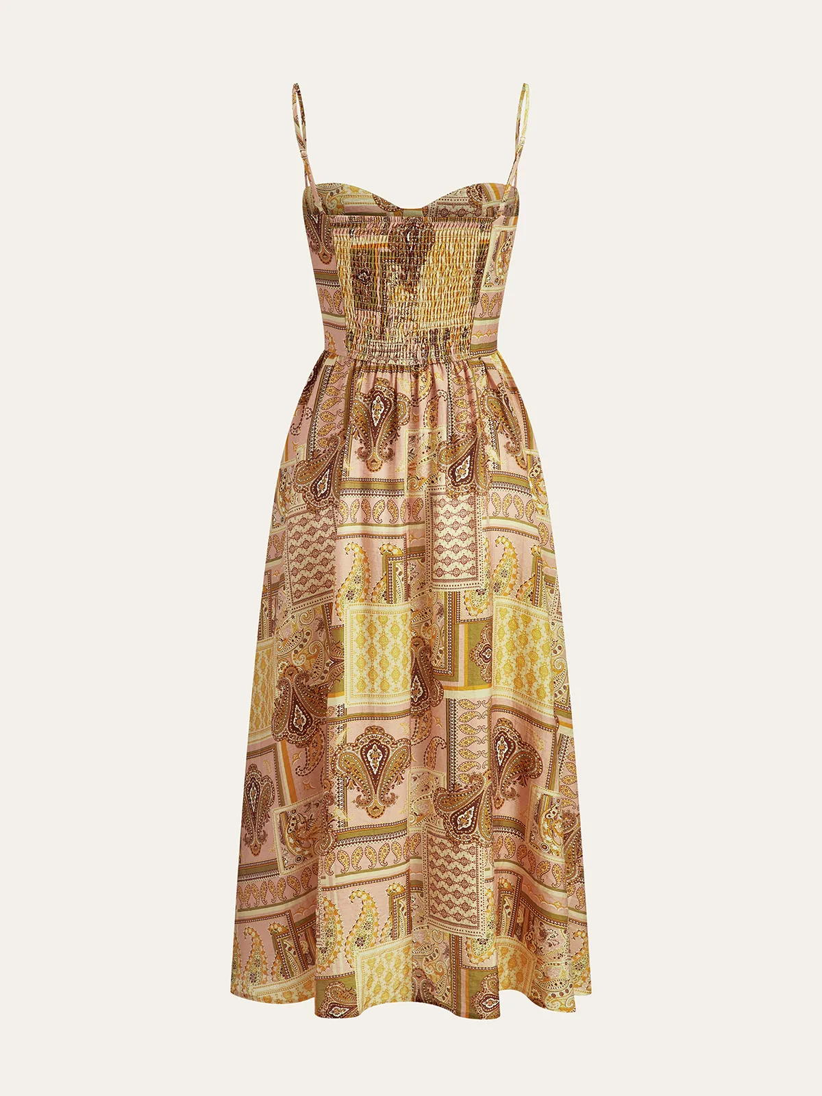 Paisley Print Spaghetti Strap Midi Dress sold by COMMENSE product image thumbnail 2