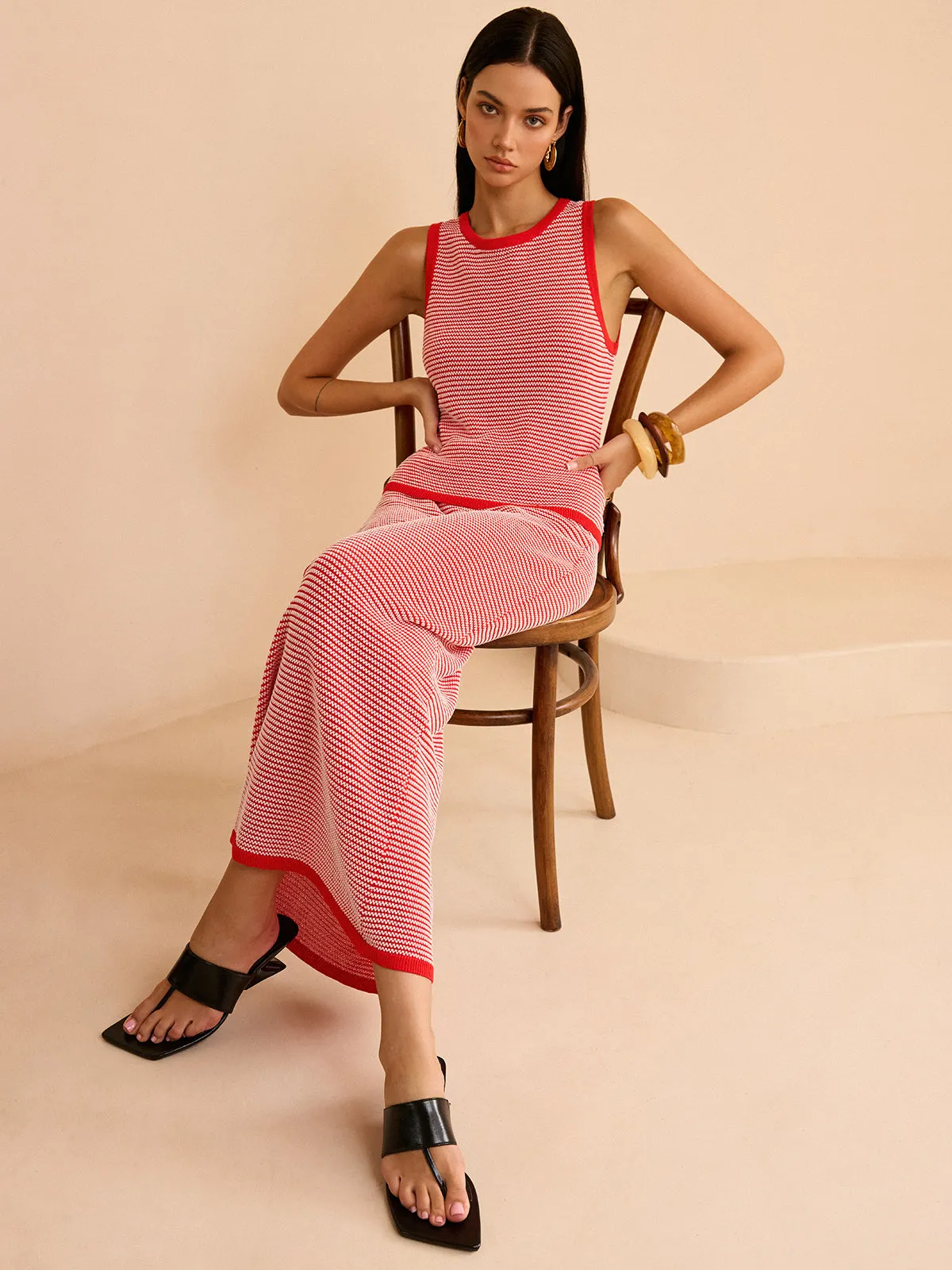 Striped Knit Sweater Co-ords Set sold by COMMENSE product image thumbnail 5