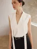Sleeveless Blouse with Tie-Neckline sold by COMMENSE