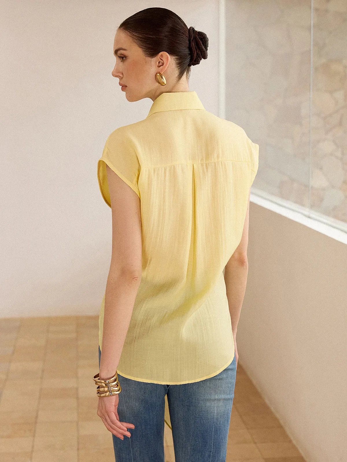 Sleeveless Tie-Front Blouse sold by COMMENSE product image thumbnail 4