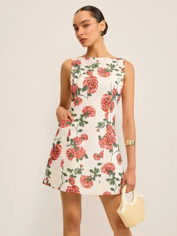 Floral Printed Shift Dress sold by COMMENSE