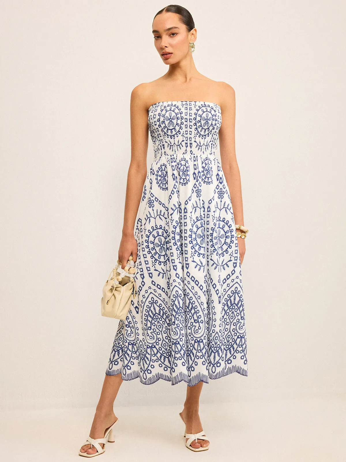 Strapless Boho Maxi Dress sold by COMMENSE product image thumbnail 2