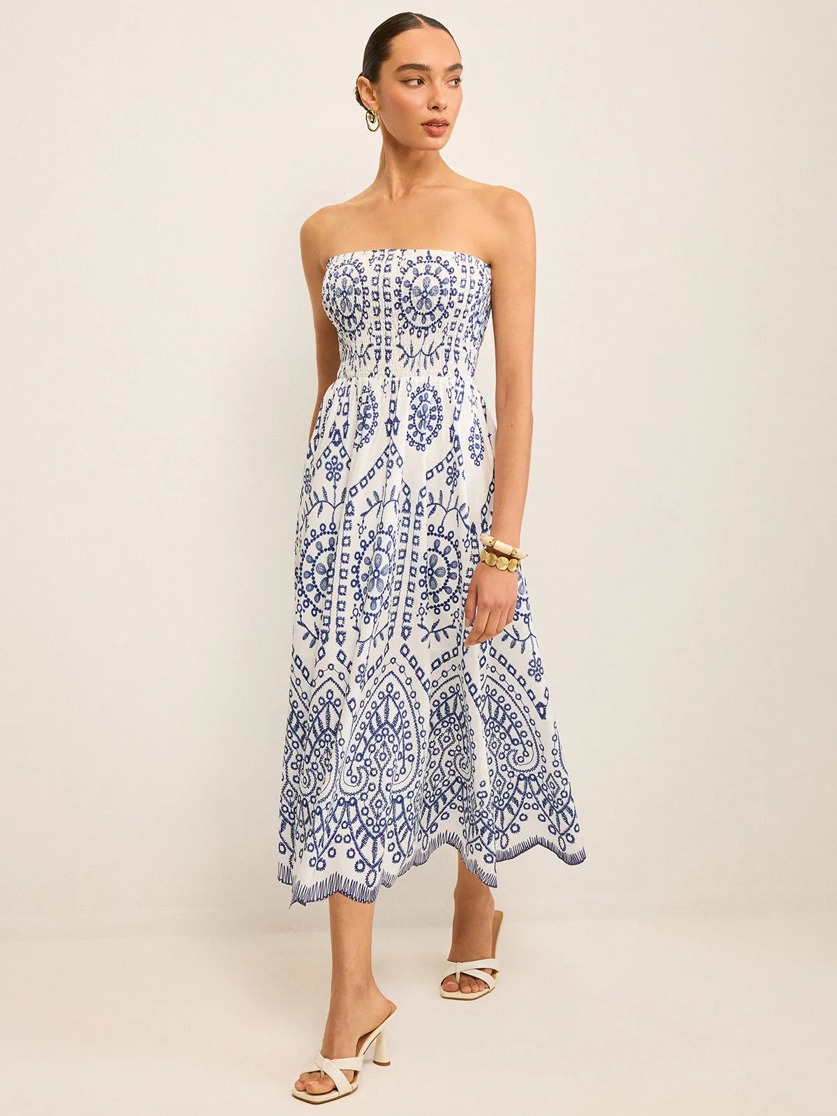 Strapless Boho Maxi Dress sold by COMMENSE product image thumbnail 5