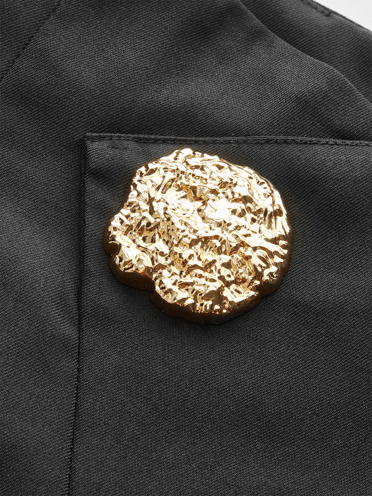 Mid-Waisted Pleated Shorts with Metal Button sold by COMMENSE product image thumbnail 3