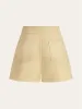 High-Waisted Button -Detail Wide-Leg Shorts sold by COMMENSE