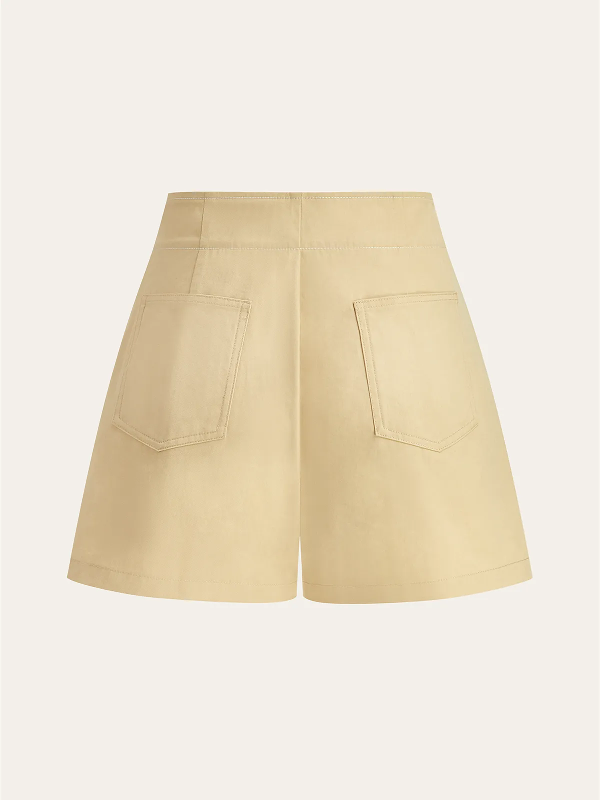 High-Waisted Button -Detail Wide-Leg Shorts sold by COMMENSE product image thumbnail 2