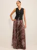 Boho Pleated Maxi Skir sold by COMMENSE