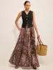 Boho Pleated Maxi Skir sold by COMMENSE