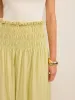 Pleated Linen Smocked Maxi Skirt sold by COMMENSE
