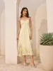 Floral Embroidered Midi Dress sold by COMMENSE
