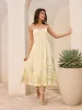 Floral Embroidered Midi Dress sold by COMMENSE