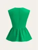 Twisted Peplum Tank-Top sold by COMMENSE