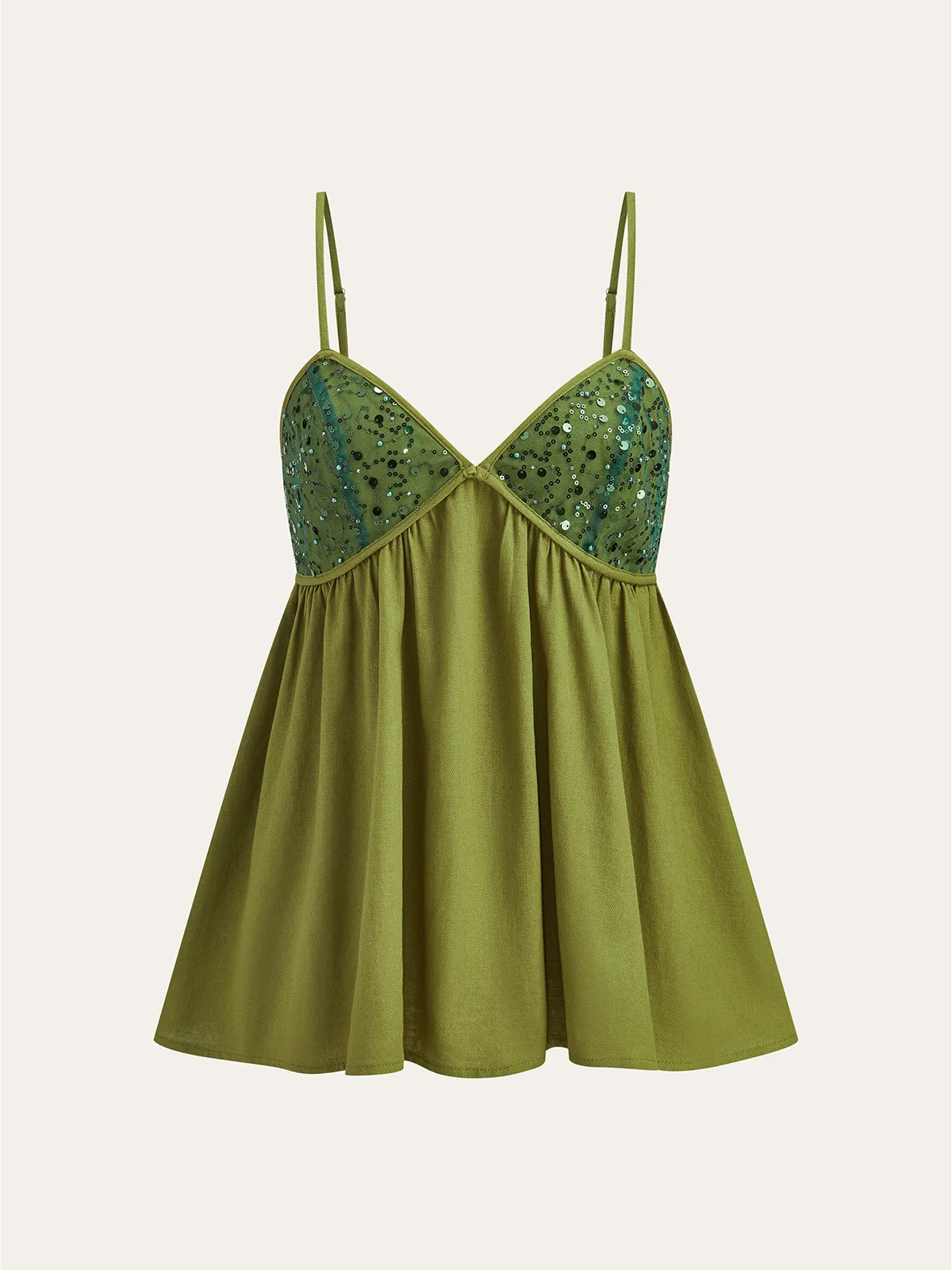 Sequin Cami Top and Elastic Waist Shorts Set sold by COMMENSE product image thumbnail 3