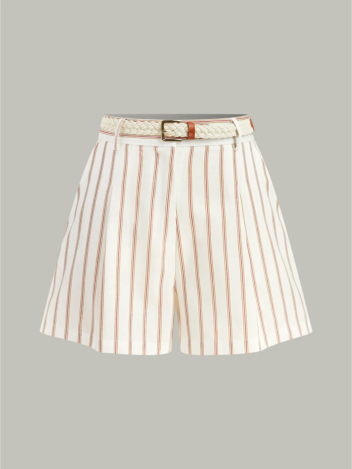 Belted Striped Shorts Set sold by COMMENSE product image thumbnail 2