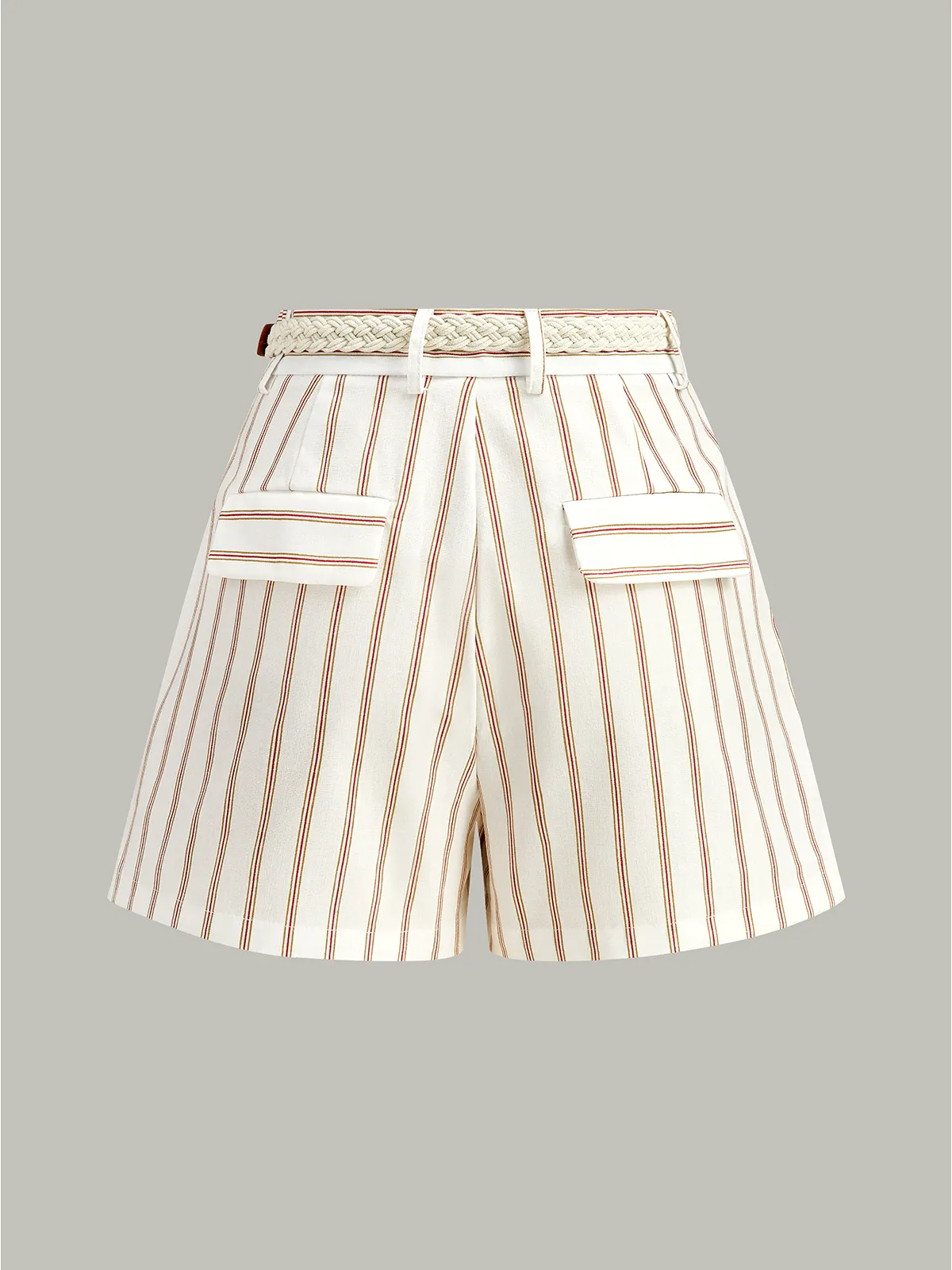 Belted Striped Shorts Set sold by COMMENSE product image thumbnail 5