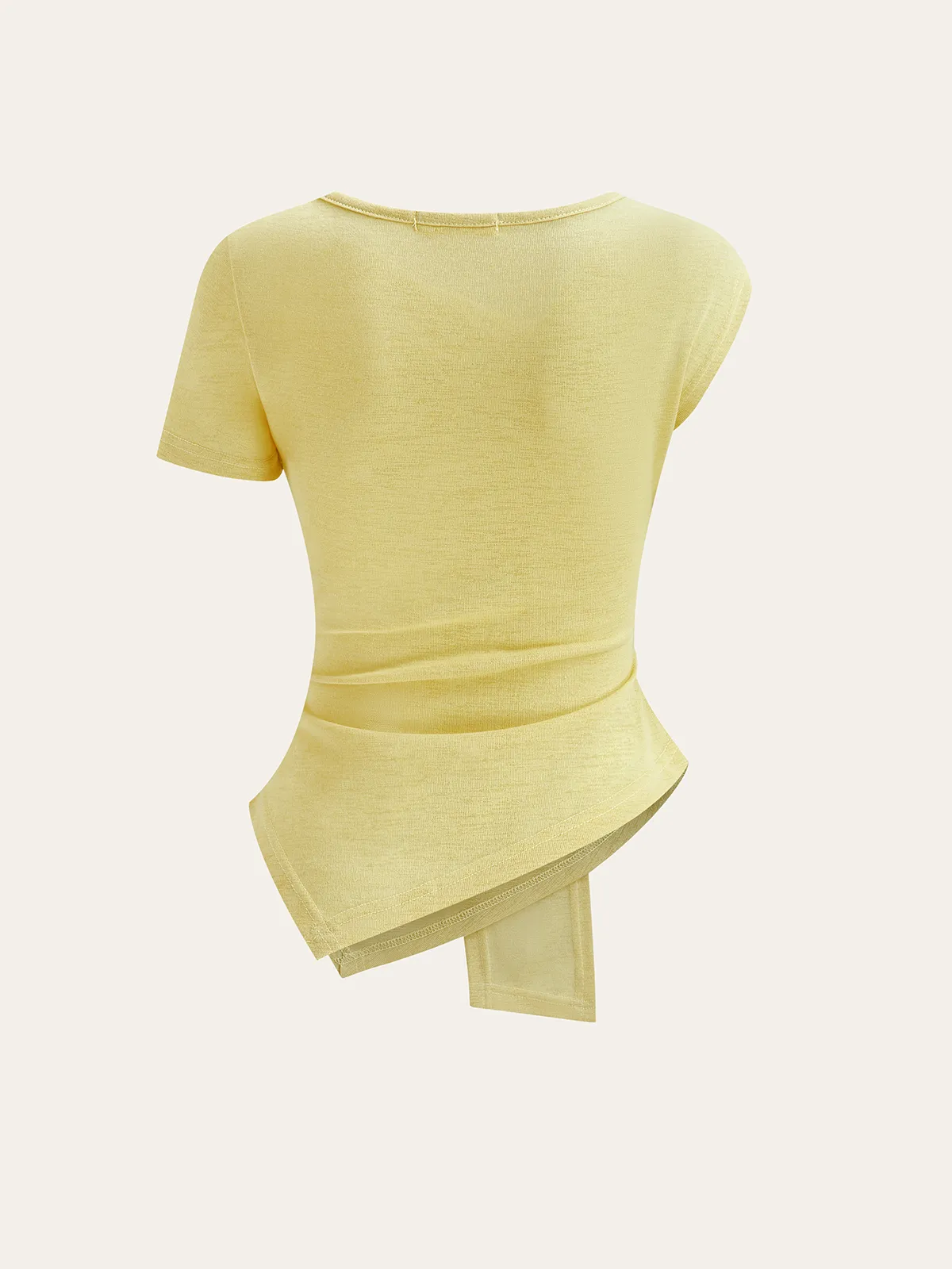 Asymmetrical Ruched Knotted Top sold by COMMENSE product image thumbnail 2