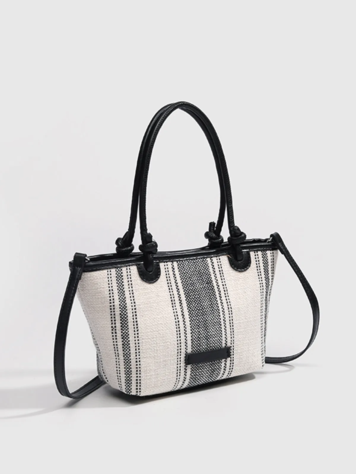 Striped Linen Tote Bag sold by COMMENSE product image thumbnail 2