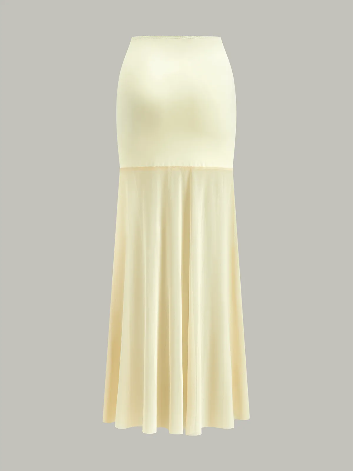 Halter Neck Crop Top and Mesh Paneled Skirt Set sold by COMMENSE product image thumbnail 5