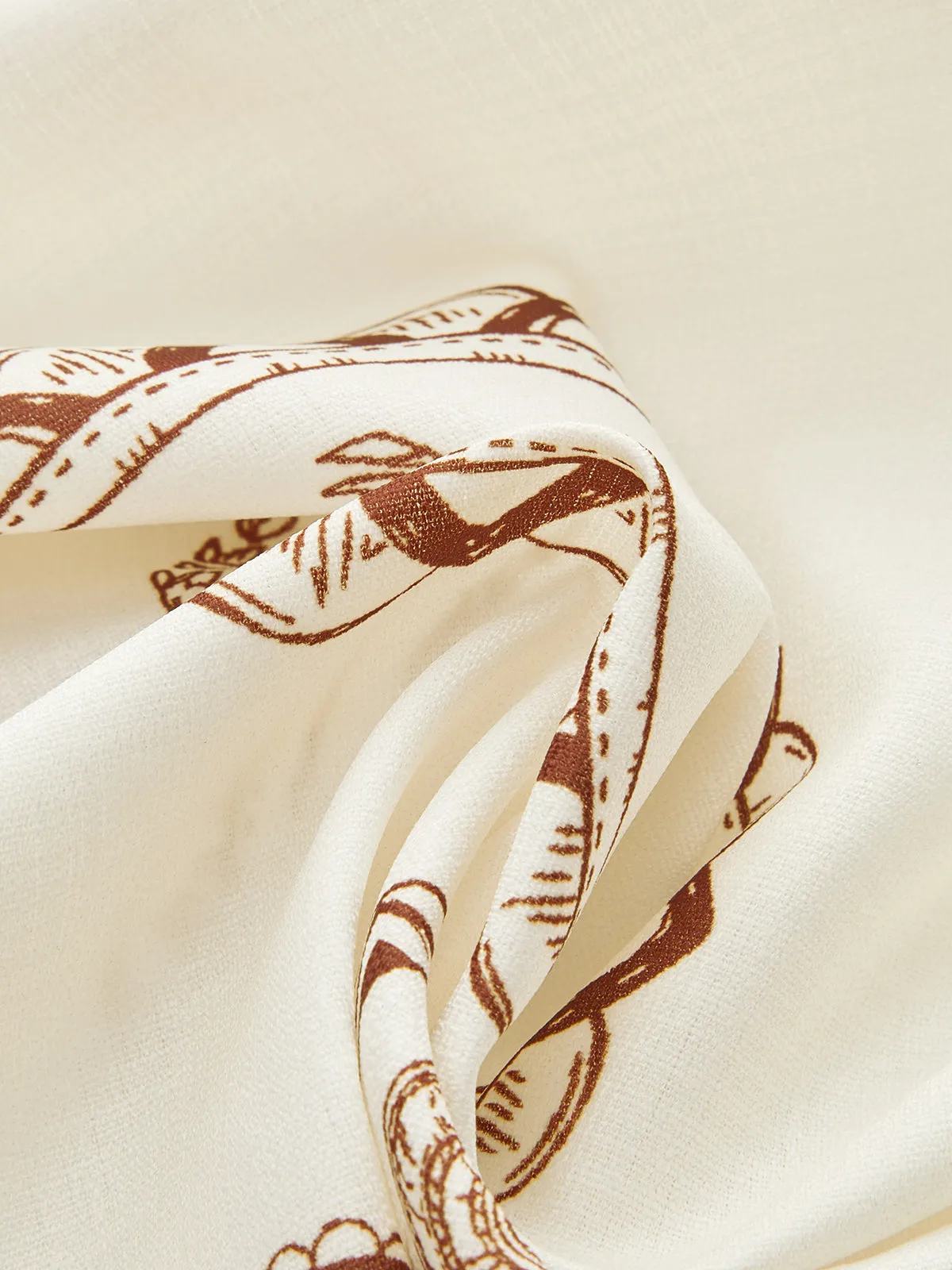 Printed Shirt Dress with Rope Tie Belt sold by COMMENSE product image thumbnail 5