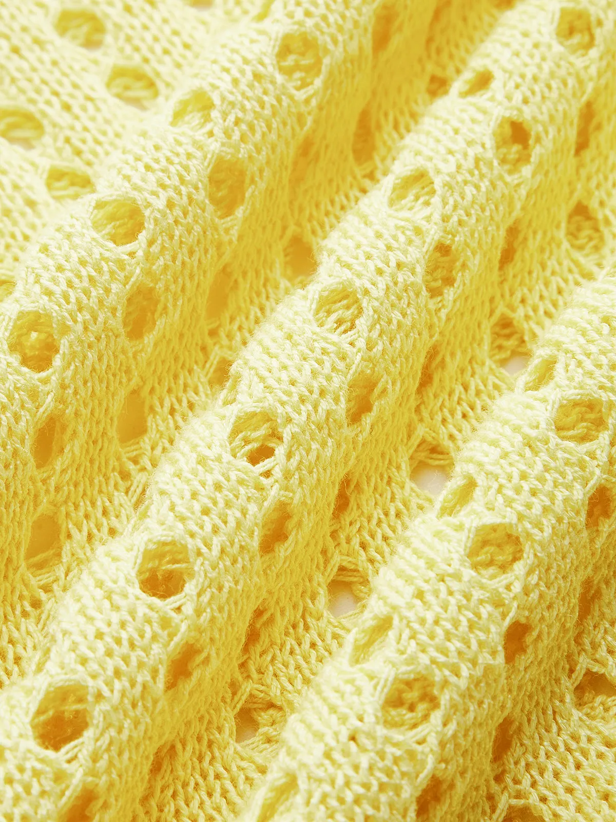 Openwork Knit Polo Top sold by COMMENSE product image thumbnail 4