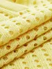 Openwork Knit Polo Top sold by COMMENSE
