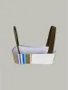 Color-Block Striped Bikini Top sold by COMMENSE