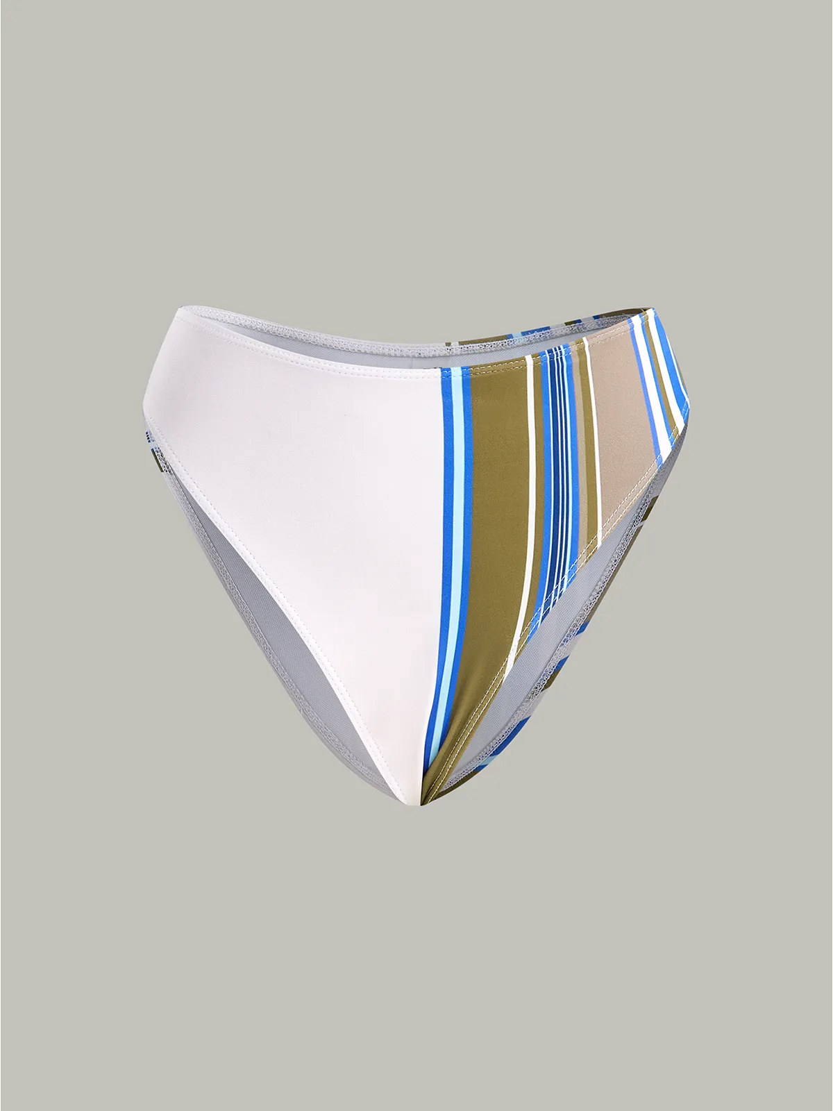 Color-Block Striped Bikini Bottoms sold by COMMENSE