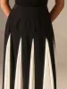 Color-Blocked Midi Skirt with Insert Panels sold by COMMENSE