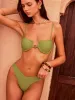 Central Ring Detail Bikini Top sold by COMMENSE