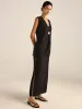 Metal Eyelet Detail Maxi Skirt sold by COMMENSE