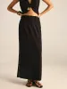Metal Eyelet Detail Maxi Skirt sold by COMMENSE