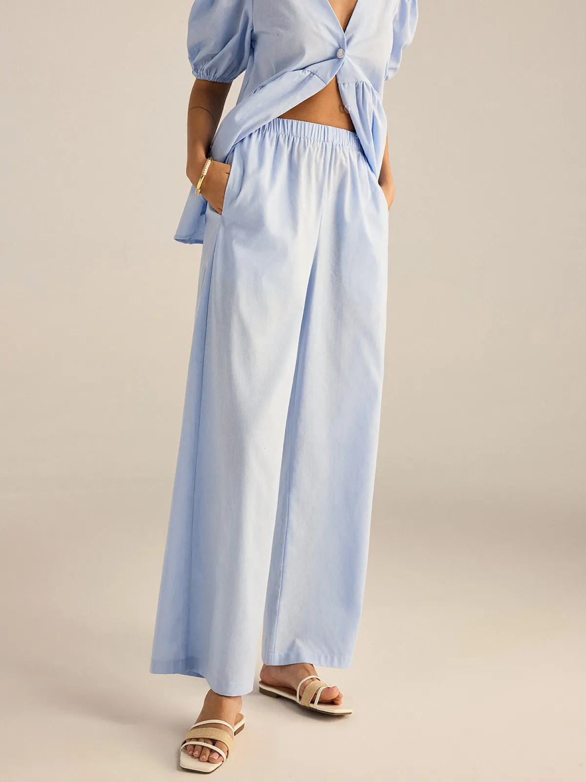 Cotton Peplum Top and Pants Set sold by COMMENSE product image thumbnail 5