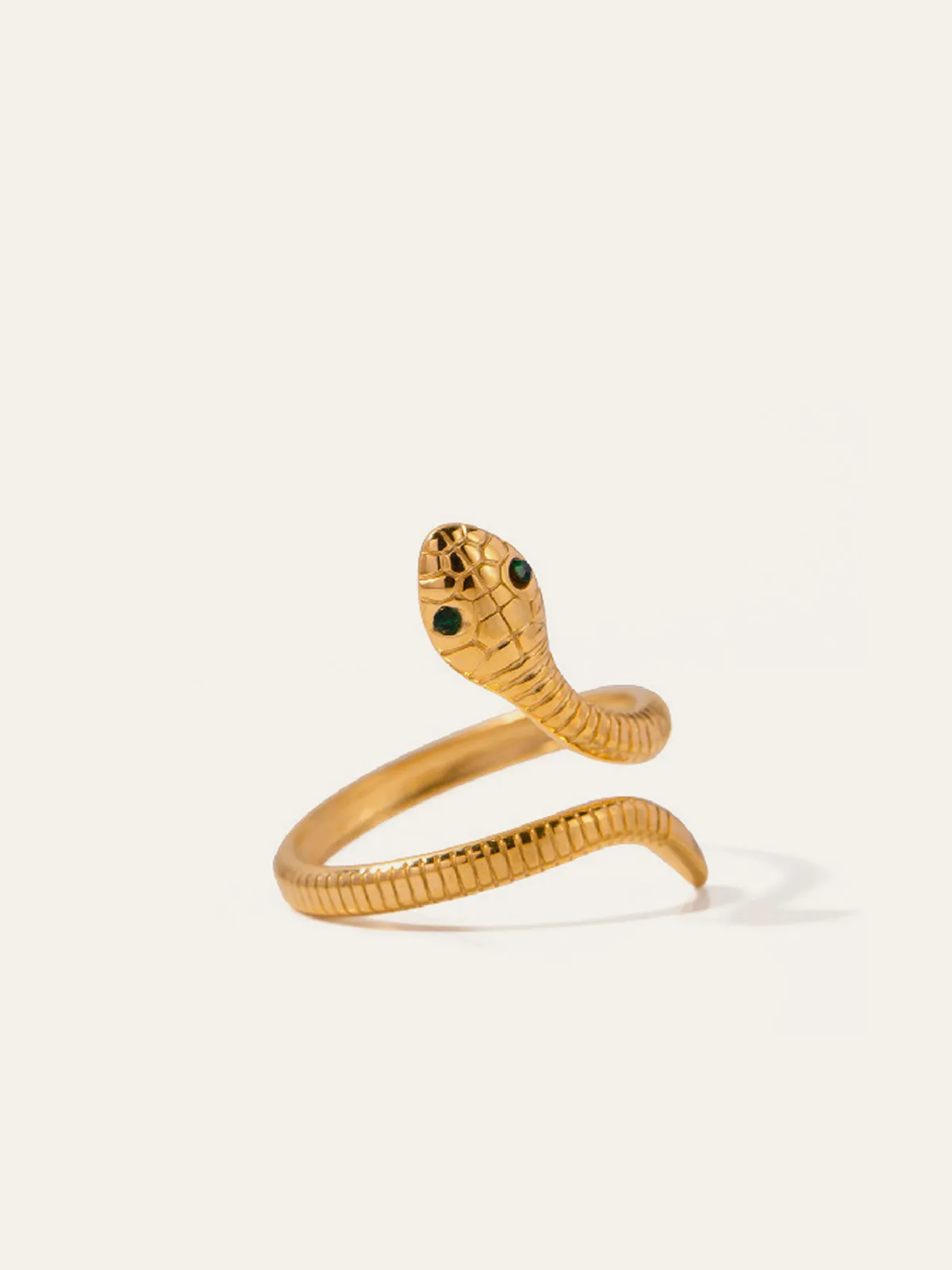 Gold-Toned Snake-Shaped Ring sold by COMMENSE product image thumbnail 2