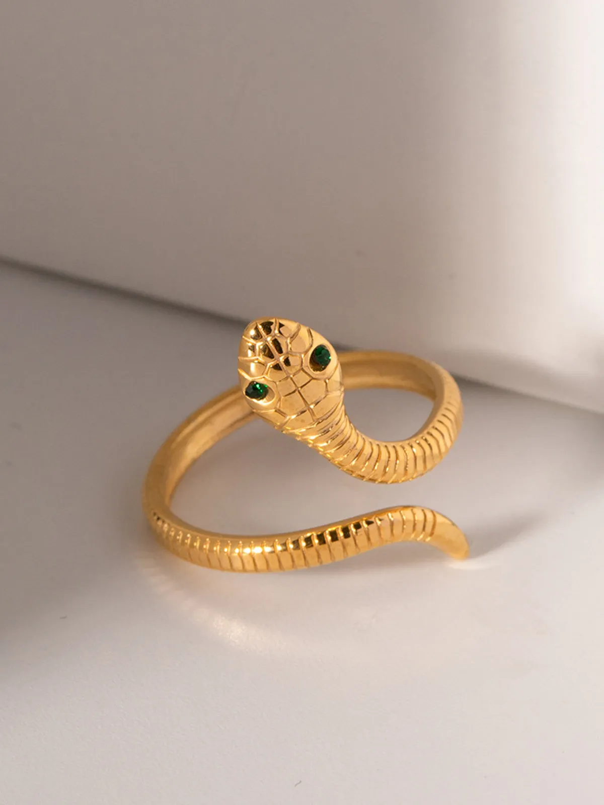 Gold-Toned Snake-Shaped Ring sold by COMMENSE product image thumbnail 4