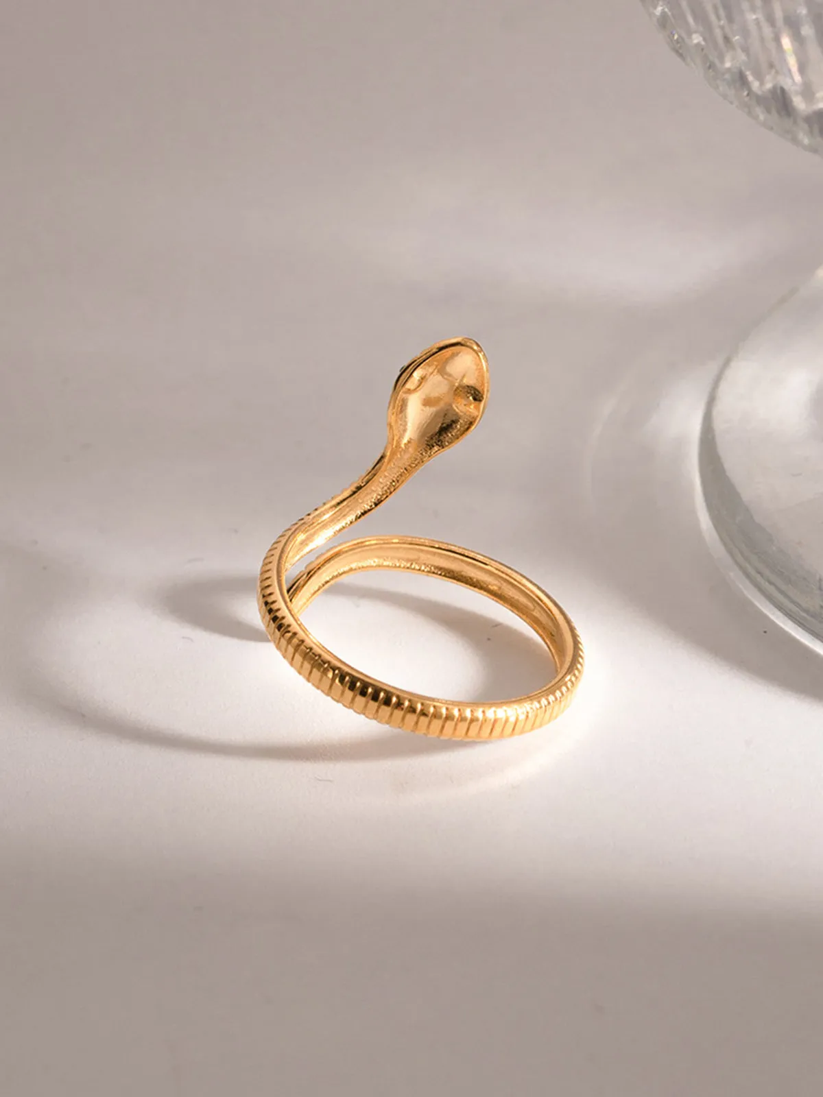 Gold-Toned Snake-Shaped Ring sold by COMMENSE product image thumbnail 3